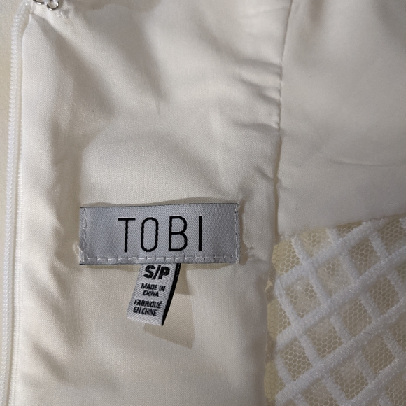 TOBI Body-Con Deep V-Neck Mini Dress White S - Picture 10 of 11